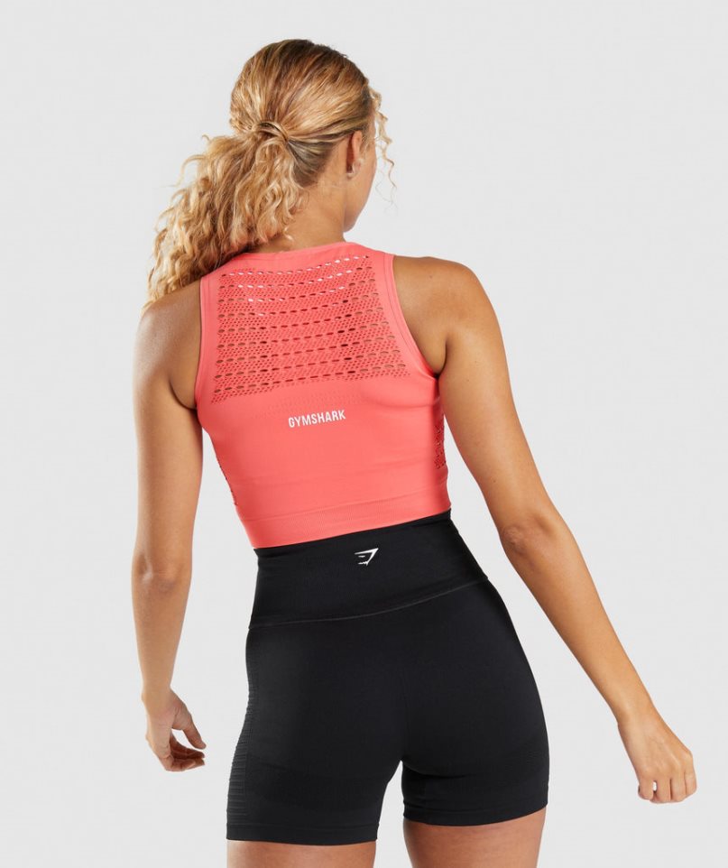 Przycięte Topy Gymshark Energy Seamless Damskie Różowe | PL 621ABD